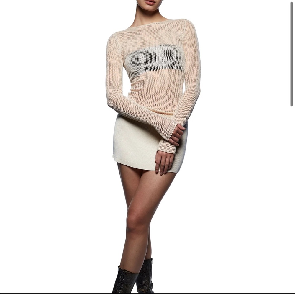 Tank Air Lotus Mini Skirt cream xxs